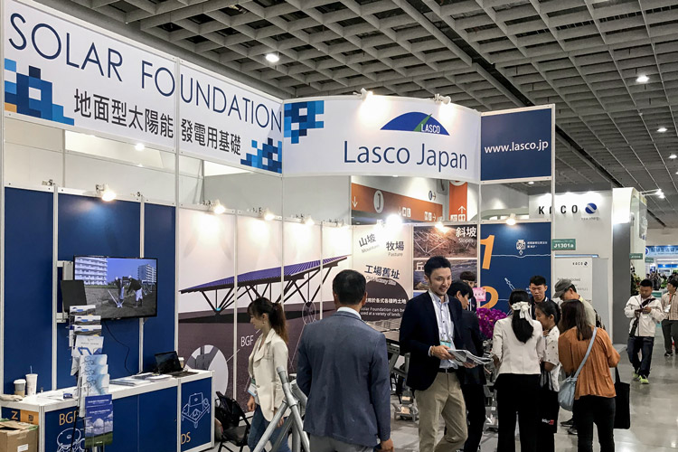 口譯、參展申請案例：台灣國際太陽光電展（Energy Taiwan) 協助日本太陽能基礎建設公司LASCO JAPAN來台灣參展，並派遣口譯人員。